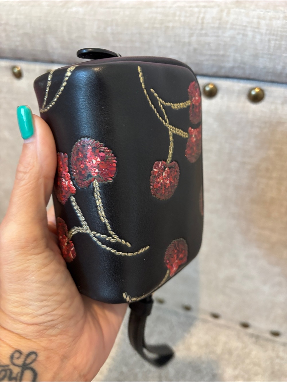 Coach cherry 🍒 mini case - Picture 3 of 5